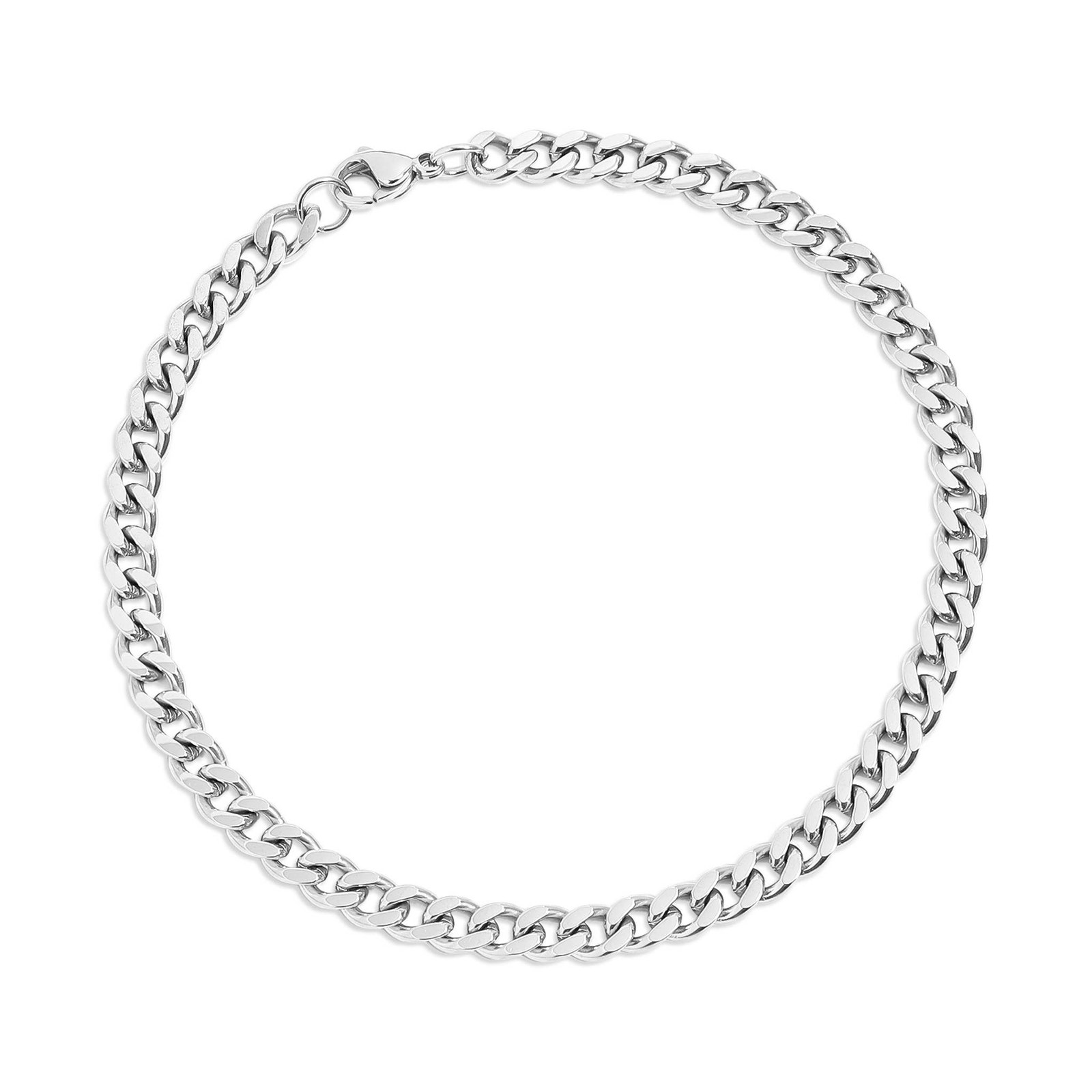 Stainless Steel Diamond Cut Curb Chain Bracelet Or Anklet 45$